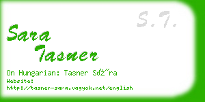 sara tasner business card